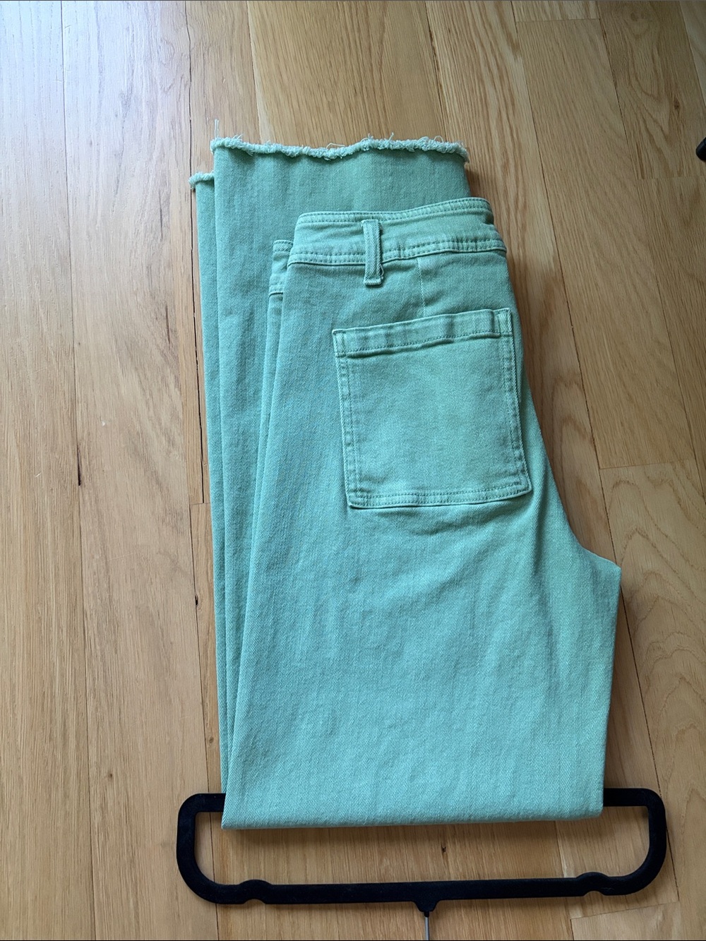 Green Wide-Leg jeans - Vestique - Picture 3 of 3